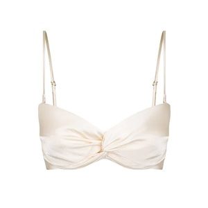 Shona Joy LA LUNE TWIST FRONT BRA TOP - CREAM